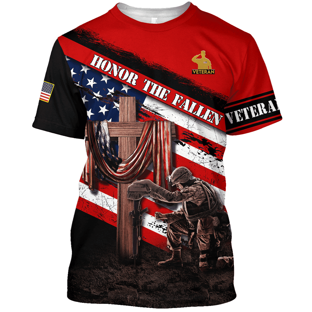 Honor The Fallen - Memorial Day - Unisex T-Shirt With Pocket