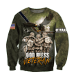US Veteran - God Bless Veteran Eagle Solider Unisex Sweatshirt MON12082201-VET