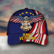 US Navy Veteran Armed Forces USN Navy Eagle And United States Navy Logo Veteran Days Classic Cap