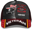 Custom Name US Veteran We Stand for The Flag Personalized Classic Adjustable Cap, Gift For Veteran