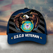 USCG Veteran Armed Forces USCG Coast Guard Military Eagle And USCG Logo Veteran Days Classic Cap