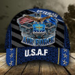 Since 1947 Defending Freedom United States Air Force USAF Veteran Eagle And American Flag Veteran Days Classic Cap