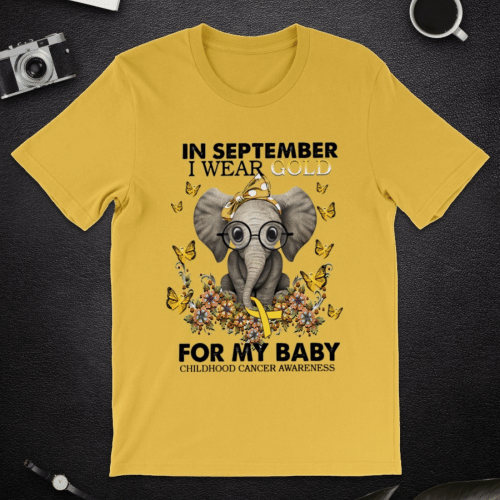 I Wear Gold For My Baby T-Shirt NPVC150930