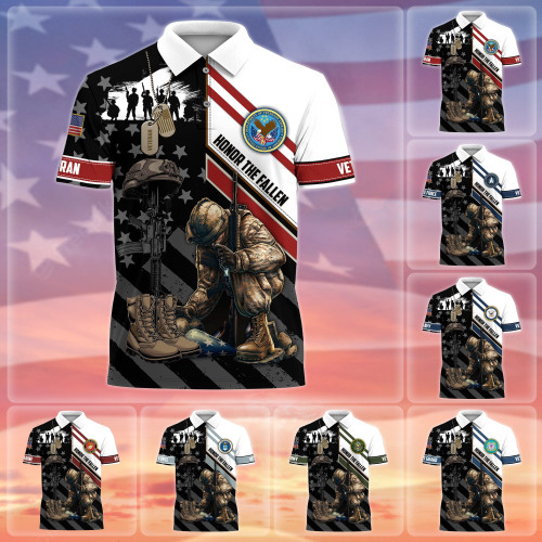 Premium Honor The Fallen US Veteran Polo And Hawaii Shirt NPVC140203