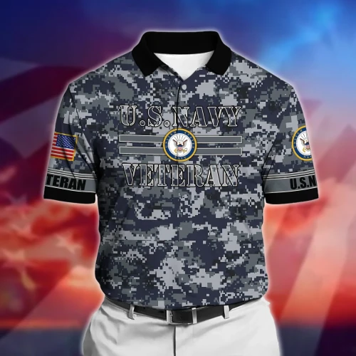 Premium US Military US Navy Veteran Polo Shirt PVC25030302