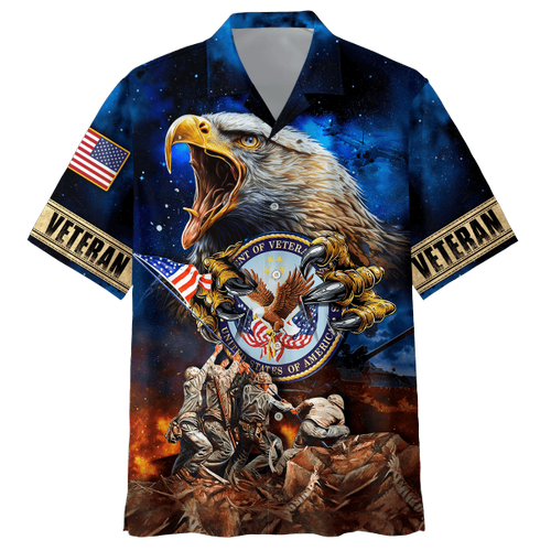 US Veteran - Premium Honoring All Who Served - Hawaiian Shirt With Pocket