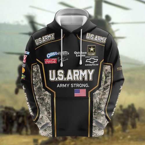 Army Military 3D Hoodie Custom Your Name And Rank NPVC02061022