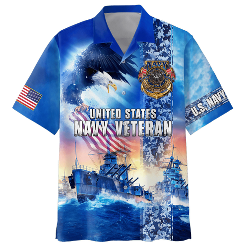All Over Printed U.S Navy Veteran Unisex Hawaii Shirts MON26072202- NA
