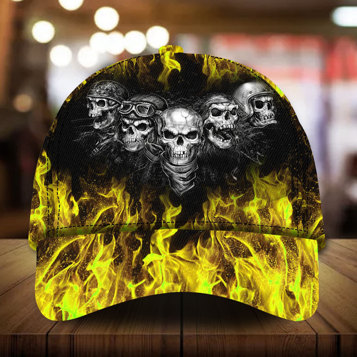 Premium Skull Halloween Clothes Ultra Soft and Cool Collection Yellow DNH160882MH