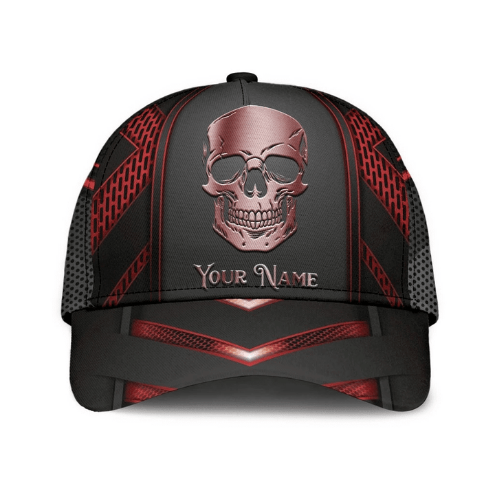 The Best Red Skull Classic Cap Personalized Name | Ziror