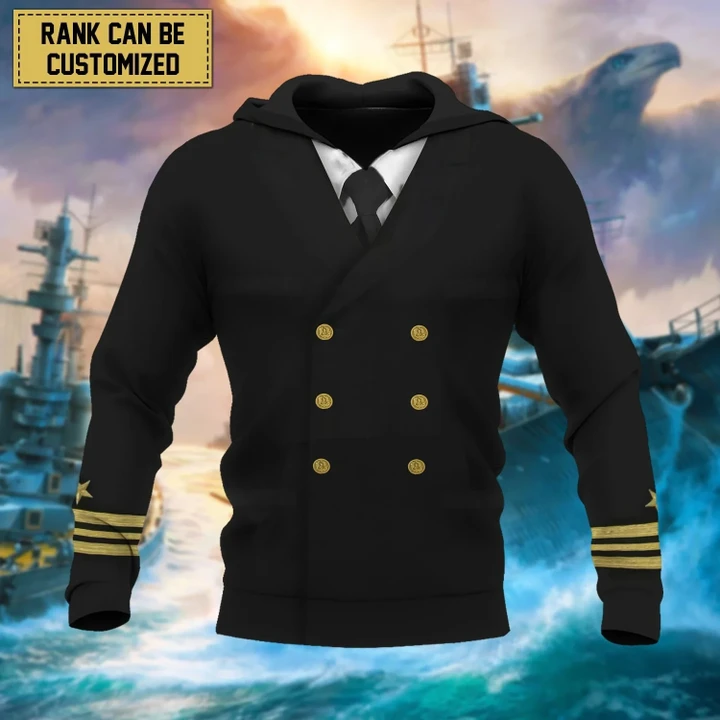 Premium Custom Rank US Coast Guard Uniform For Veteran Hoodie PVC23010108
