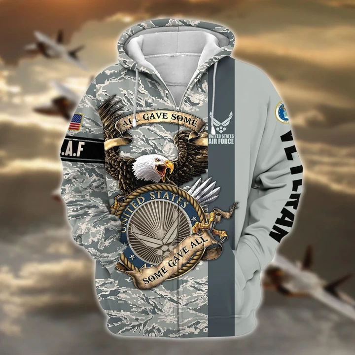 Premium US Air Force Veteran Zip Hoodie PVC19020104