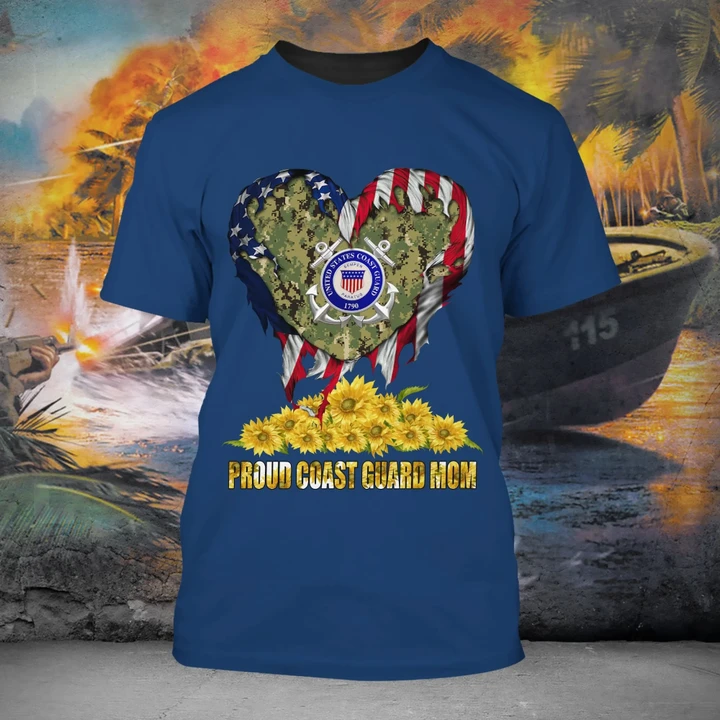 Unique Proud Coast Guard Veteran Mom T-Shirt PVC26030106