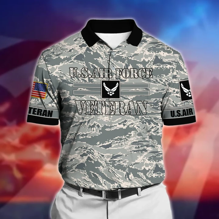 Premium US Military US Air Force Veteran Polo Shirt PVC25030304