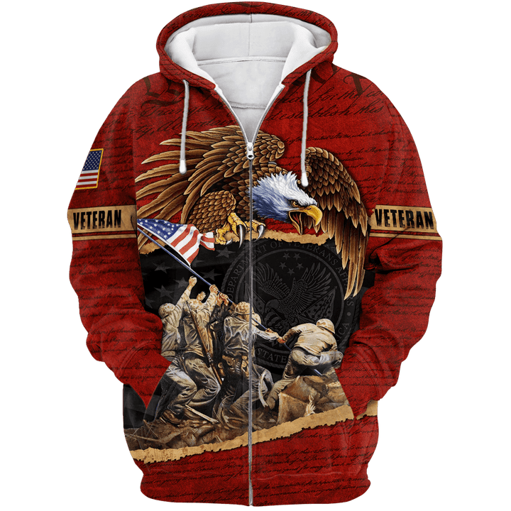 US Veteran - Raising the Flag on Iwo Jima Unisex Shirts MON12102202-VET