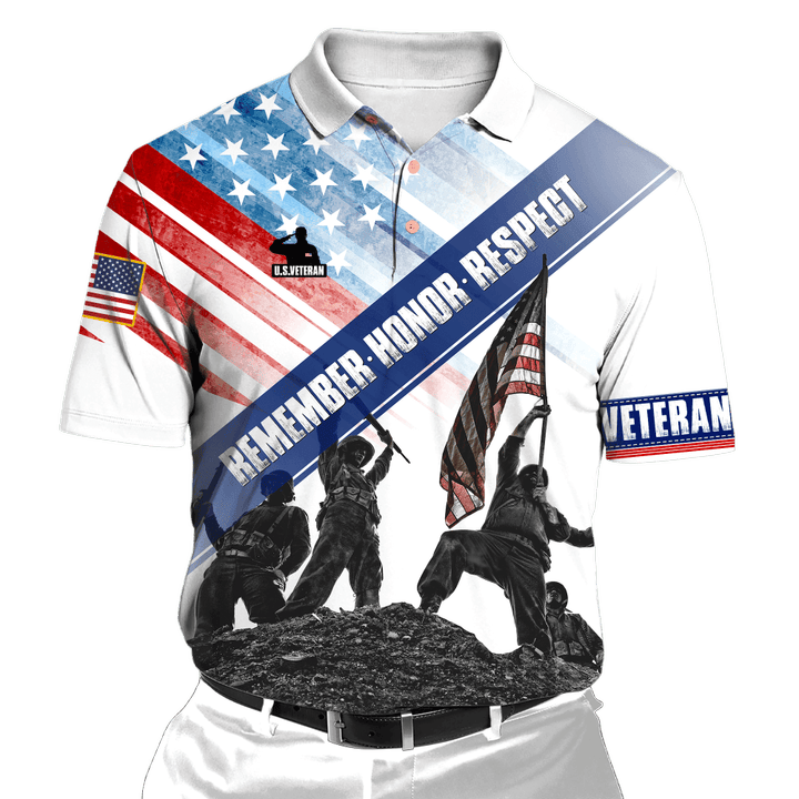 US Veteran - Remember Honor Respect- Unisex Polo Shirt MON05102201-VET