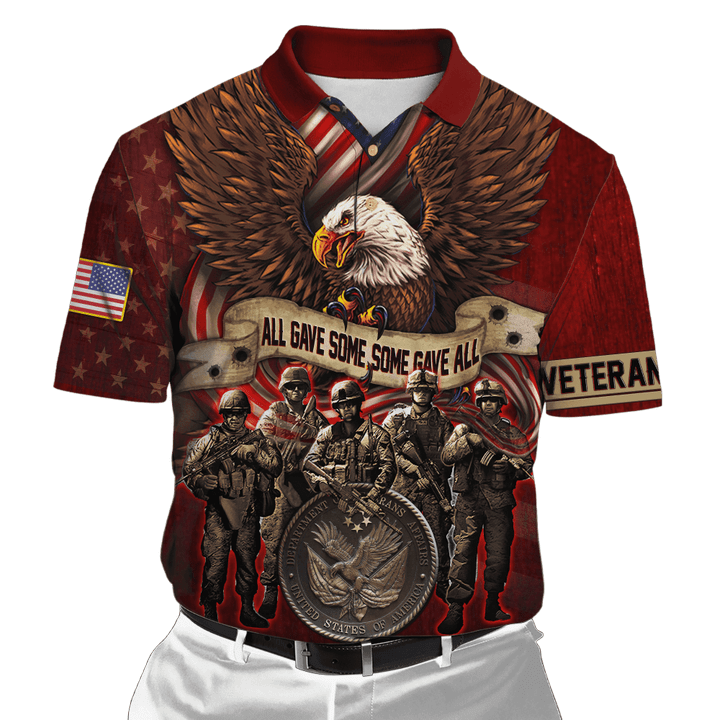 US Veteran - All Gave Some Some Gave All Polo Shirt MON16082201-VET