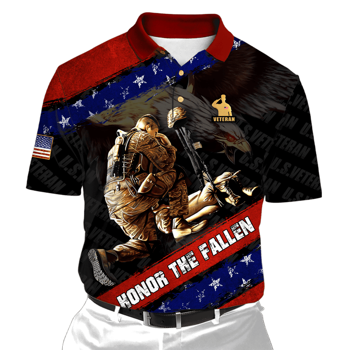 US Veteran - Honor The Fallen 3D Unisex Polo Shirts MON21102201-VET