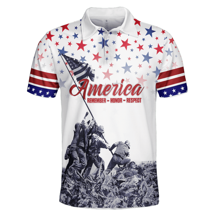 Remember - Honor - Respect - Independence Day - Unisex Polo Shirt