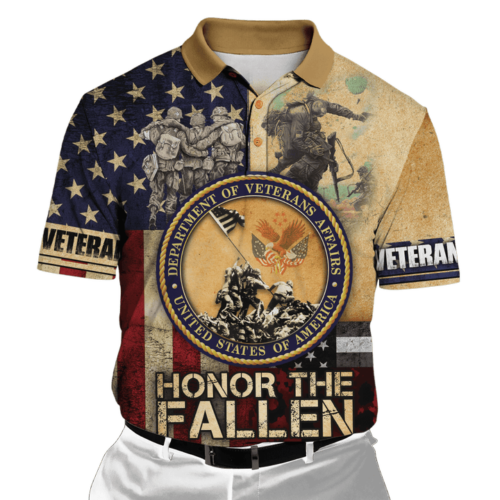 US Veteran - American Flag Honor The Fallen Unisex Polo Shirts MH05102201 - VET