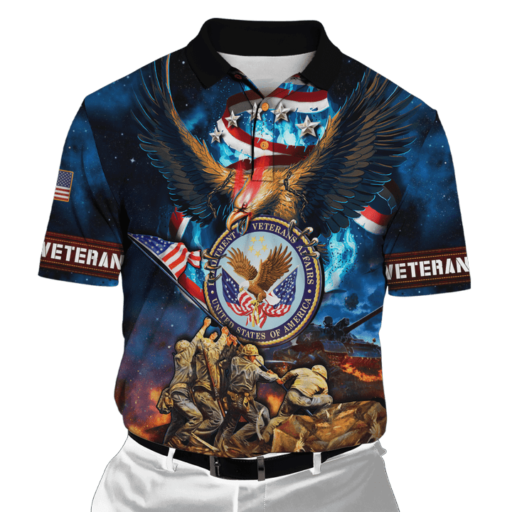 US Veteran - Raising The Flag On Iwo Jima Unisex Polo Shirts MH12092202 - VET
