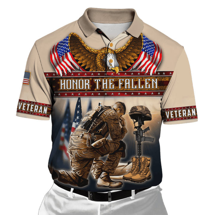 US Veteran - Honor The Fallen 3D All Over Printed Unisex Polo Shirts MH25082201 - VET