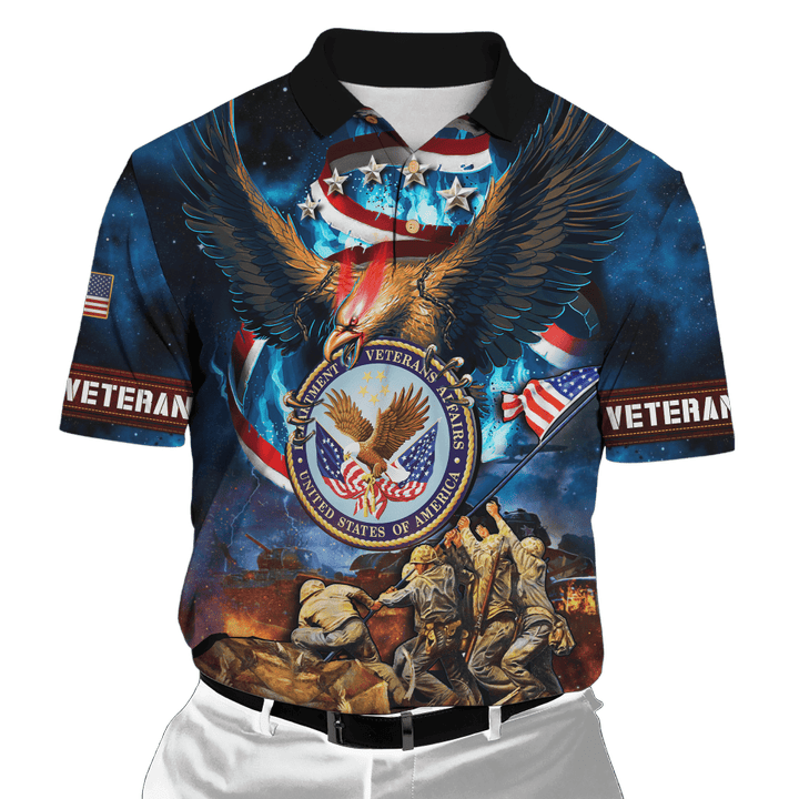 US Veteran - Eagle Honor The Fallen 3D All Over Printed Unisex Polo Shirts MH10082202 - VET