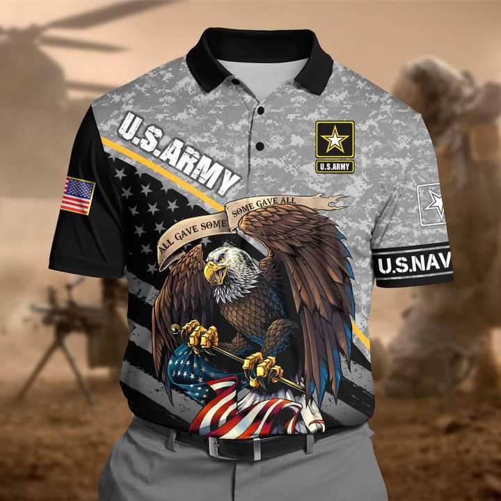 Premium U.S Army Pattern 3 3D Polo All Over Printed DDD160602MT