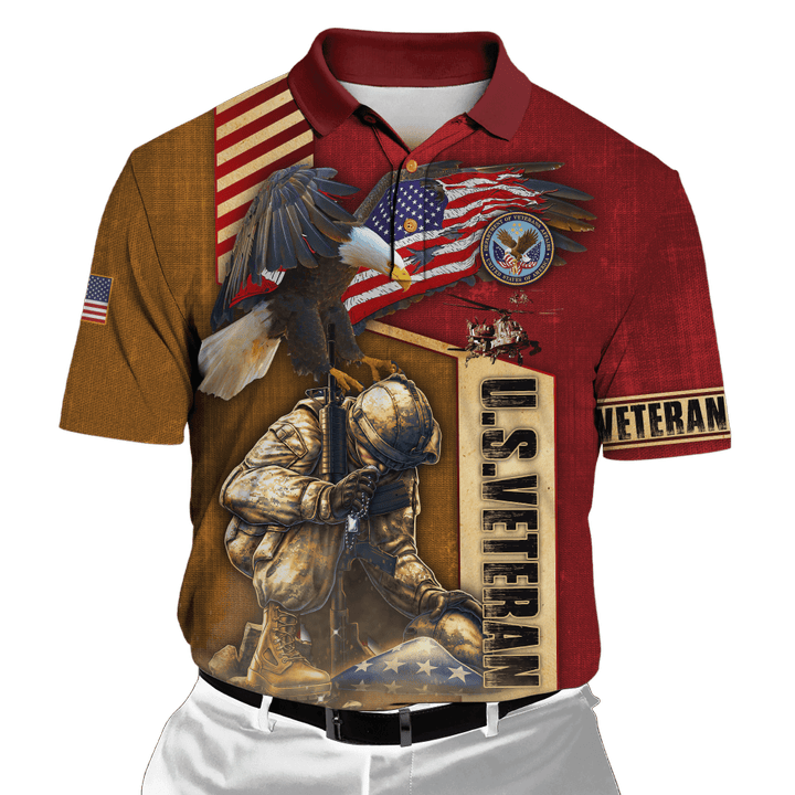 US Veteran - Never Forger Our Fallen Heroes 3D All Over Printed Unisex Polo Shirts MH22082202 - VET