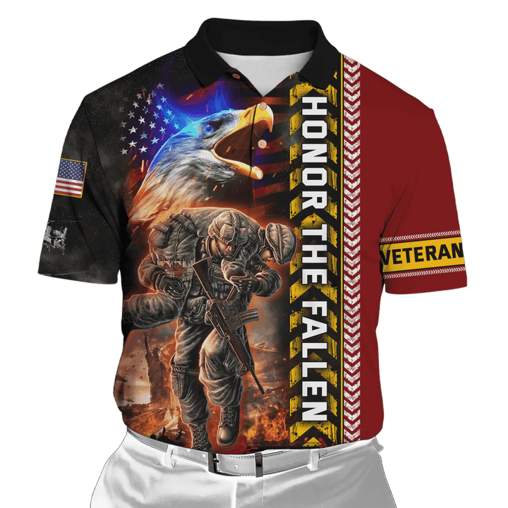 Honor The Fallen - U.S Veteran Unisex Polo Shirt MH05082201 - VET