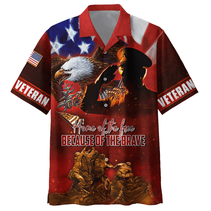US Veteran - Home Of The Free Because Of The Brave 3D All Over Printed Unisex Hawaii Shirt MH26082202 - VET