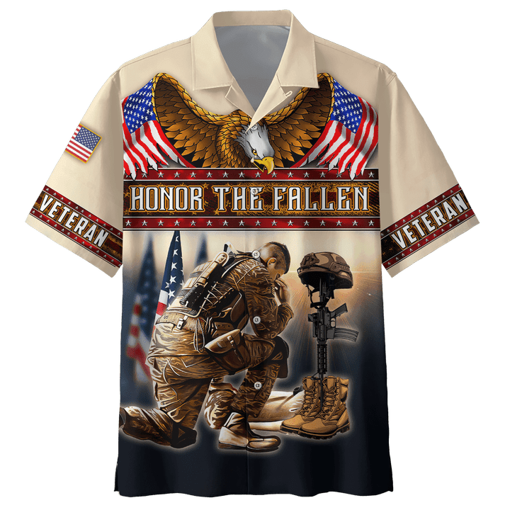 US Veteran - Honor The Fallen 3D All Over Printed Unisex Hawaii Shirts MH25082201 - VET