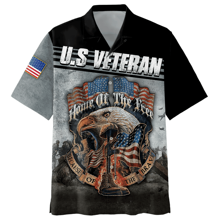 US Veteran - Home Of The Free Because Of The Brave Unisex Hawaii Shirts TT261001-VET