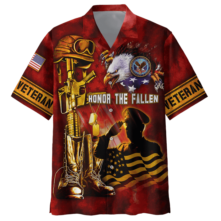US Veteran - Honor The Fallen 3D All Over Printed Unisex Hawaii Shirts MH19082203 - VET