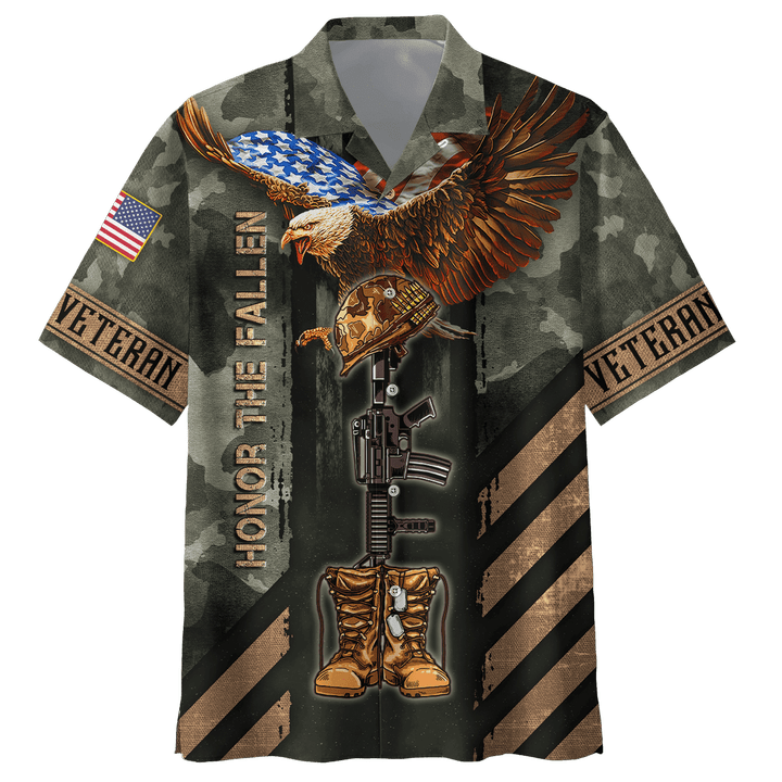 US Veteran - Eagle Honor The Fallen 3D All Over Printed Hawaiian Shirt MH17082203 - VET