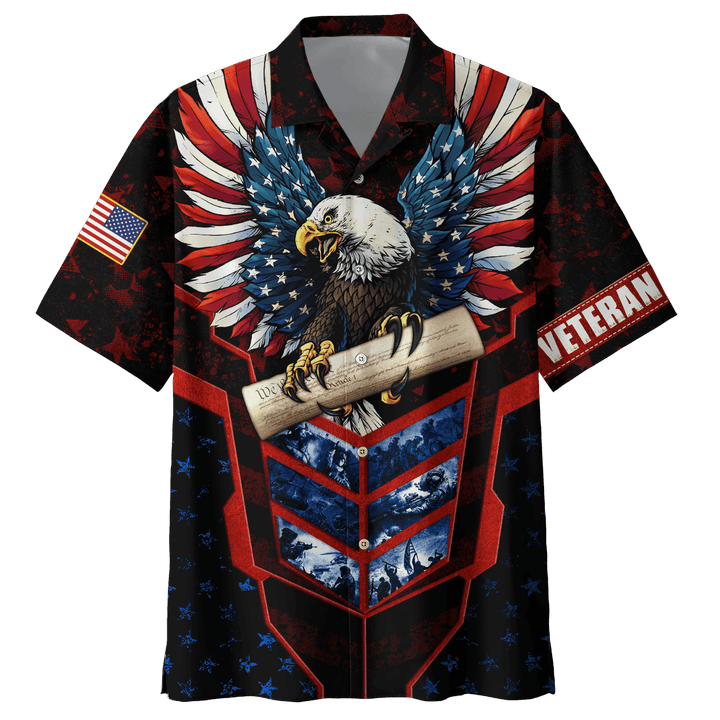 US Veteran - We The People With Bald Eagle And American Flag Unisex Hawaii Shirts MON31102202-VET