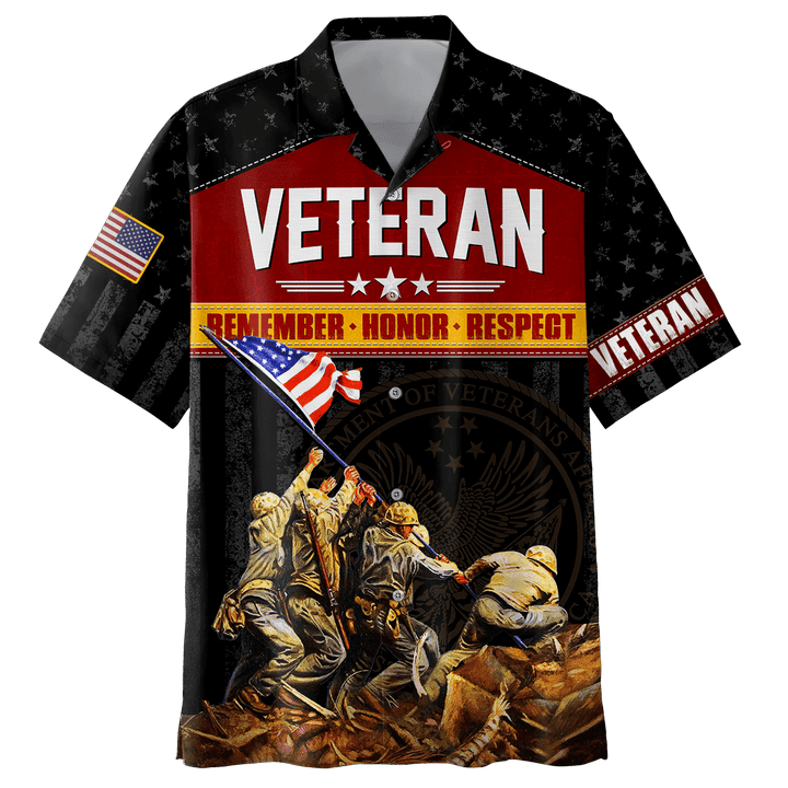 US Veteran - Remember Honor Respect Hawaiian Shirt MON07102201-VET
