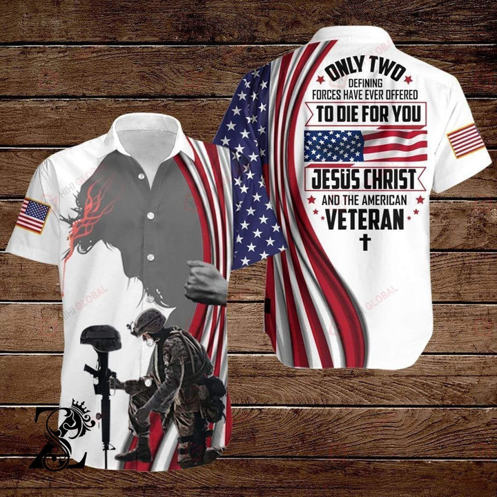 Zides-Sport Jesus Christ And The American Veteran Hawaiian Shirt - Intercept Inter National