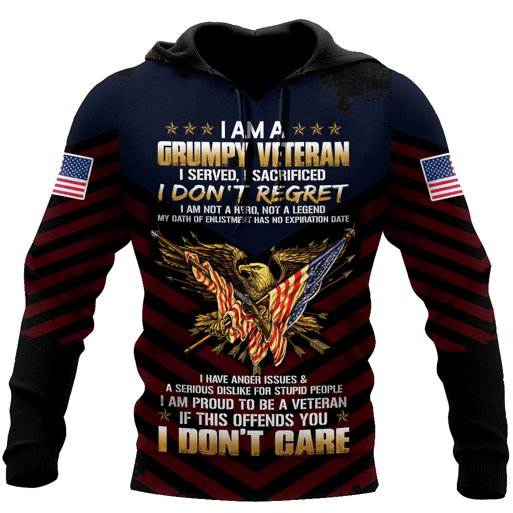 I am a Grumpy Veteran 3D all over printed shirts for men and women MH2005201