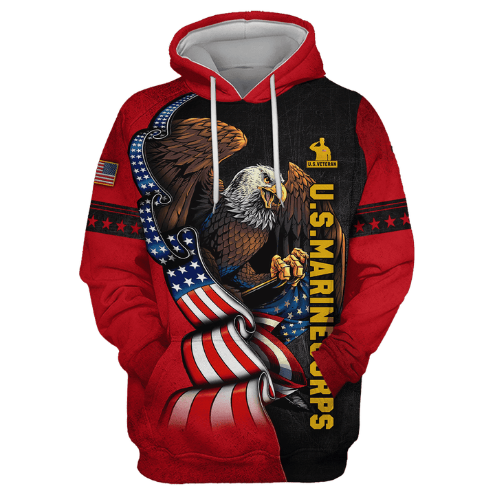 ALL GAVE SOME SOME GAVE ALL - US MARINE CORPS HOODIE WITH POCKET