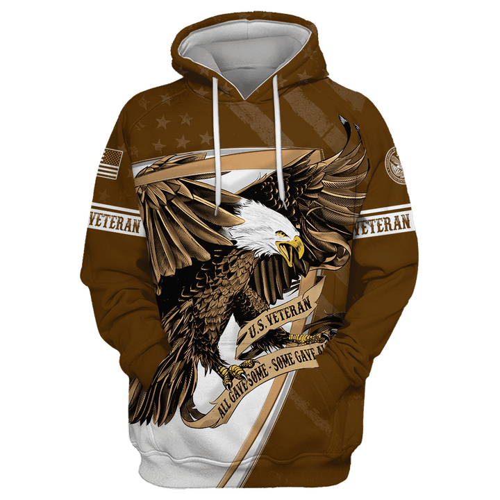 Eagle And American Flag Memorial Day - All Gave Some Some Gave All - Hoodie