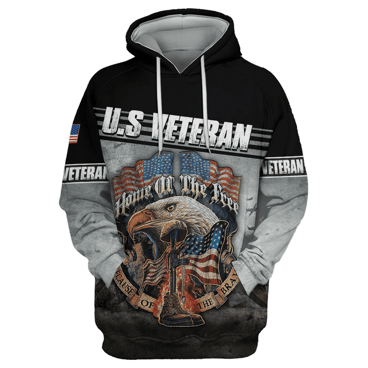 US Veteran - Home Of The Free Because Of The Brave Unisex Hoodie TT261001-VET