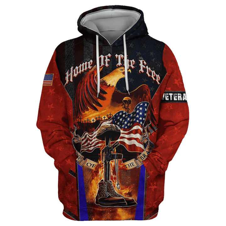 US Veteran - Home Of The Free Because Of The Brave Unisex Hoodie MON28102202-VET