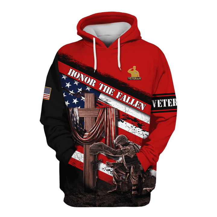 Honor The Fallen - Memorial Day - Unisex Hoodie With Pocket