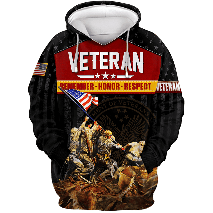 US Veteran - Remember Honor Respect Hoodie MON07102201-VET