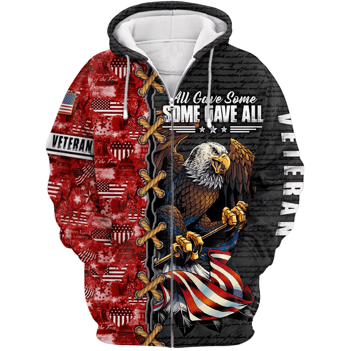US Veteran - All Gave Some Some Gave All Unisex Zip Hoodie MH07102202 - VET