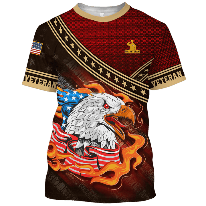 EAGLE AMERICAN FLAG - T-SHIRT WITH POCKET