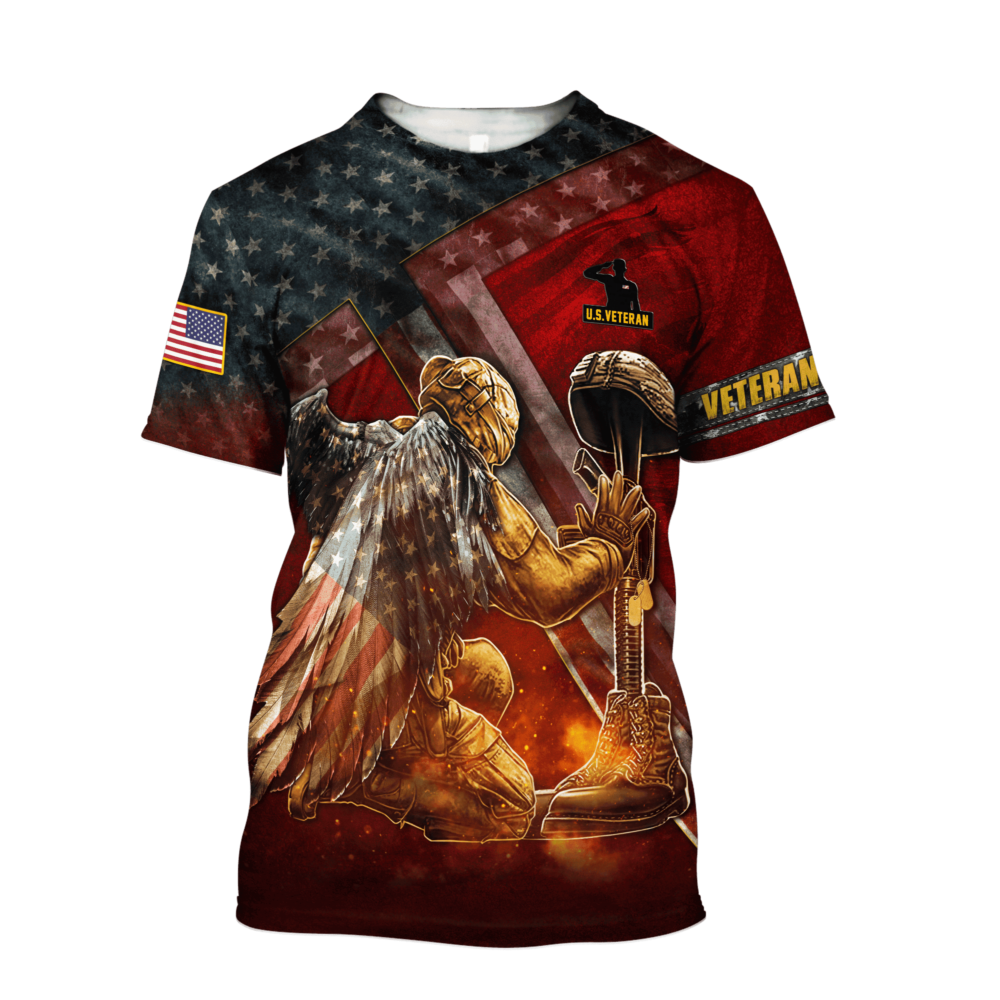 US Veteran - Honor The Fallen 3D All Over Printed T-Shirt MON23082201-VET