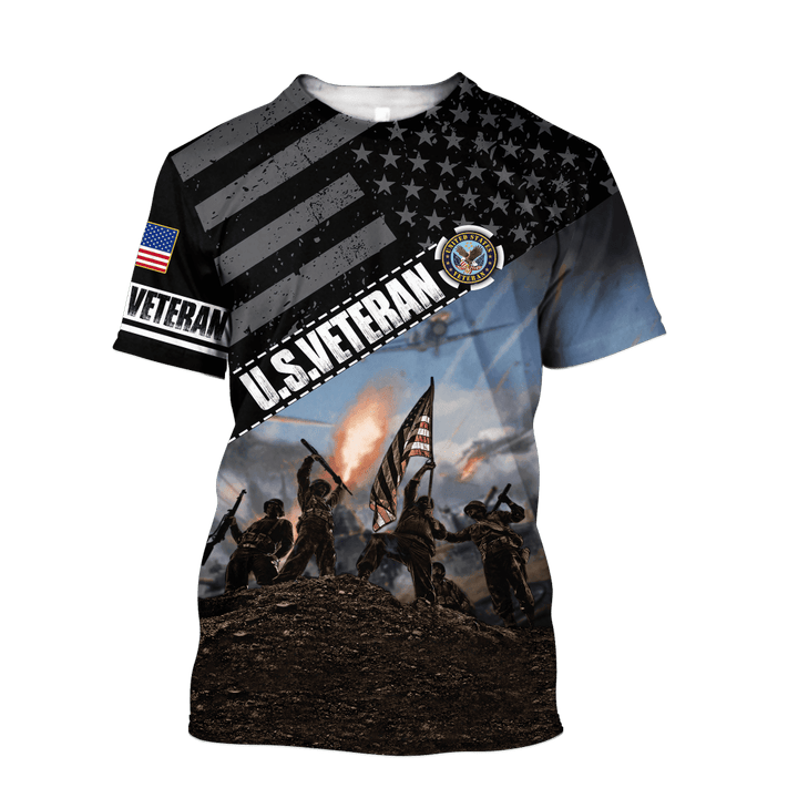 US Veteran - Raising The Flag T-Shirt TT061001-VET