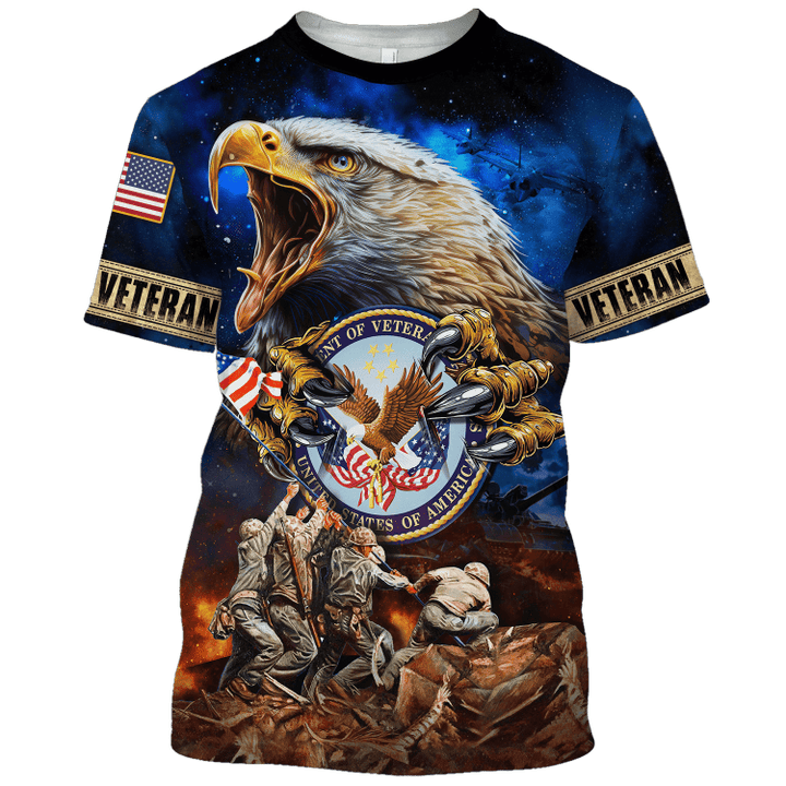 US Veteran - Premium Honoring All Who Served - T-Shirt With Pocket